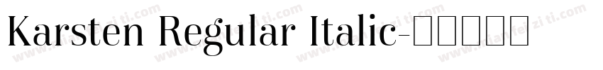 Karsten Regular Italic字体转换